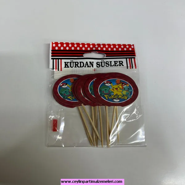 Pokemon Temalı Kürdan 